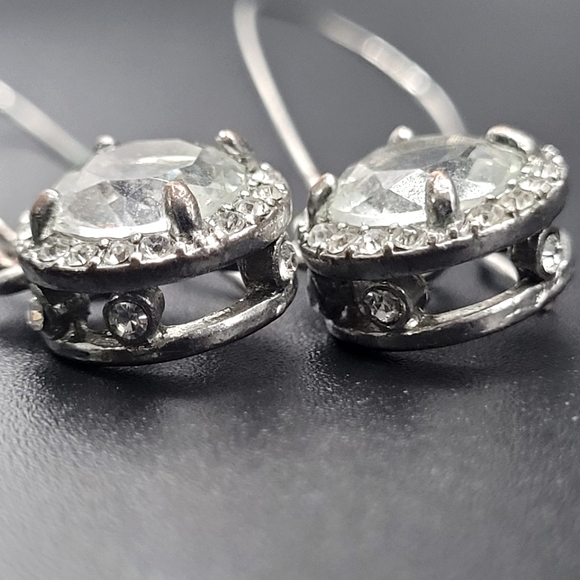 Christmas ornament themed drop earrings with Cubic zirconia. - Picture 7 of 8